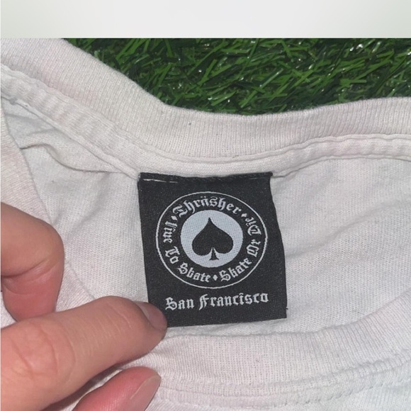 Thrasher White Graphic T-Shirt for Men - Picture 2 of 3